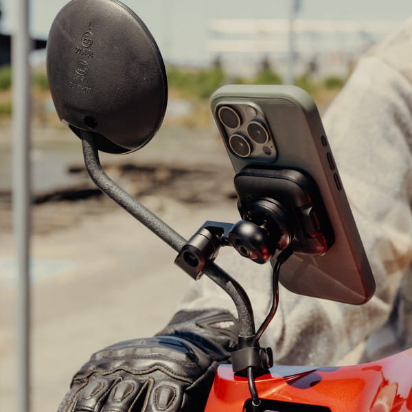 Peak Design Mobile Motorcycle Mount Mirror Mount: Charging Black