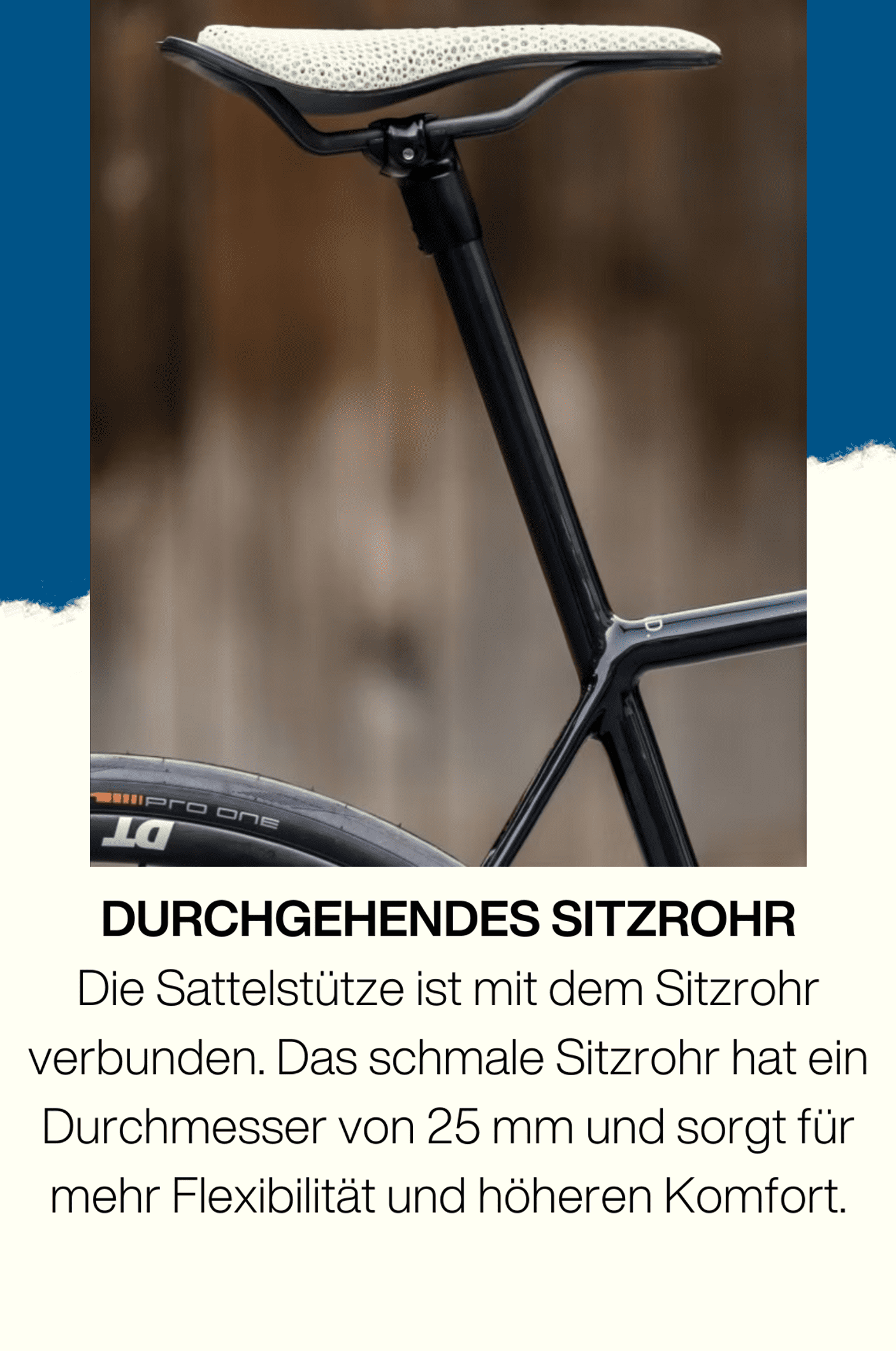 OPEN MIN.D. durchgehendes Sitzrohr