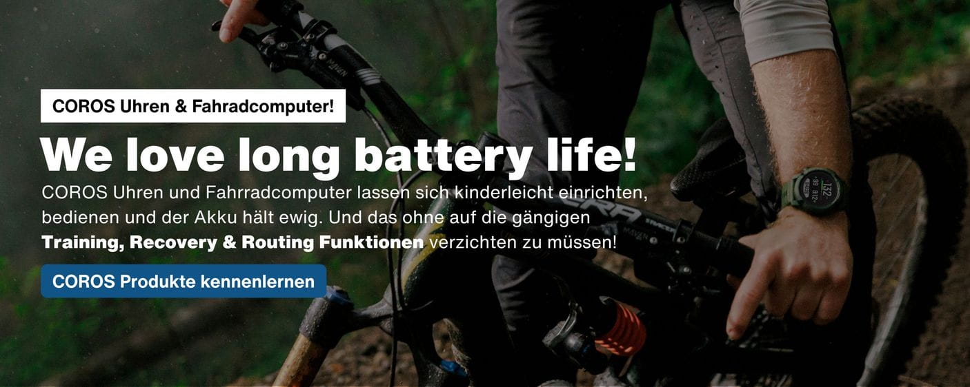COROS Uhren & Fahrradcomputer mit langer Batterielaufzeit
