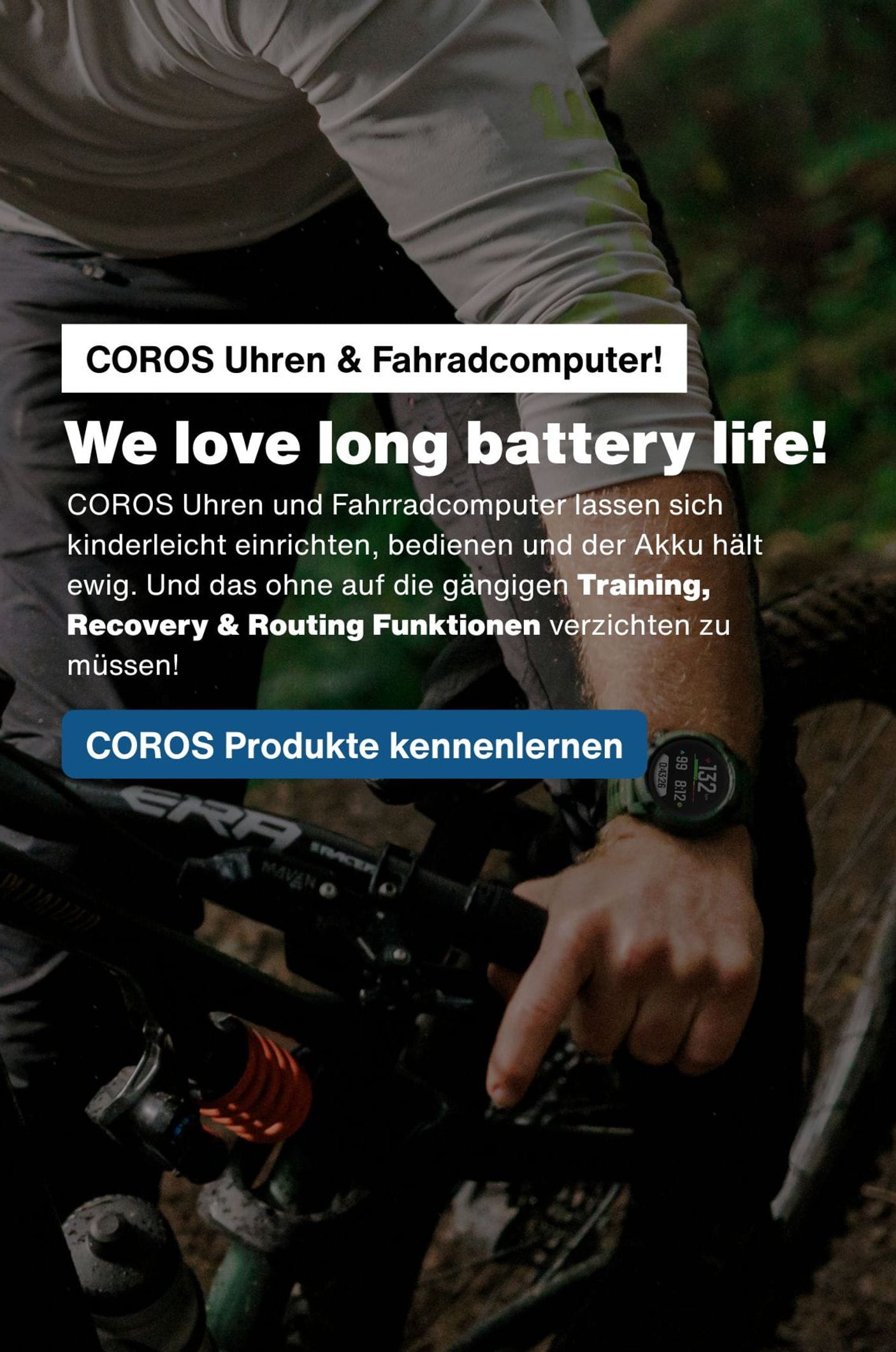 COROS GPS Sportuhren & Fahrradcomputer mit langer Akkulaufzeit