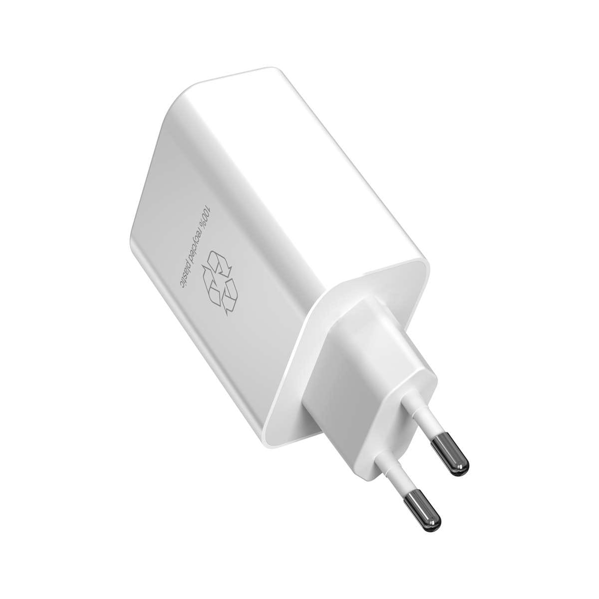 UPSTRÖM CIRKULÄR Dual Port Ladeadapter GAN 65W (USB-C & USB-A  