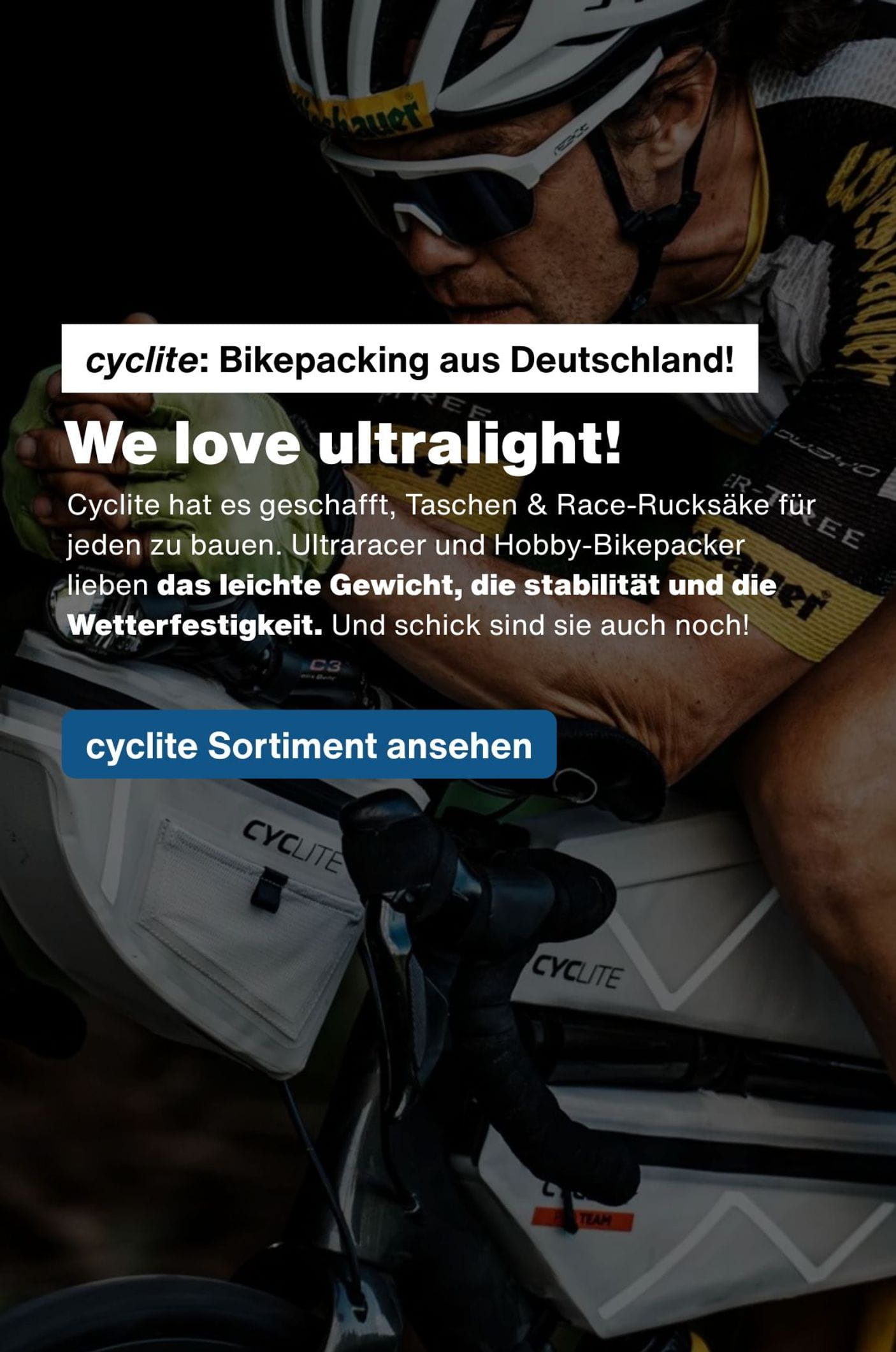 Cyclite ultraleicht Bikepackingtaschen aus Deutschland